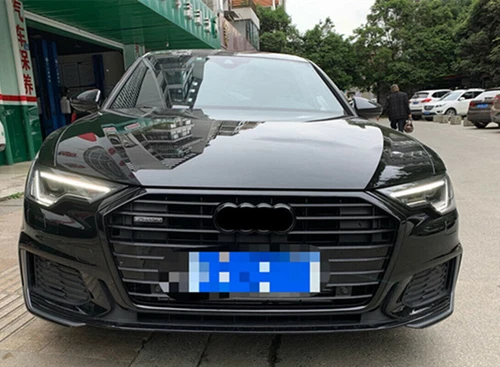 Parachoques delantero para Audi A6 C8 2019-2021 parrilla barras negras rayas del radiador delantero - Imagen 4 de 6