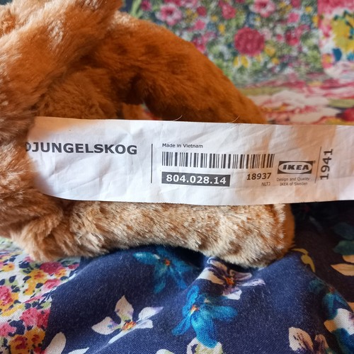 IKEA 10" DJUNGELSKOG CHEETAH LEOPARD CUB SOFT TOY PLUSH WILDLIFE SAFARI ANIMAL - Picture 2 of 2