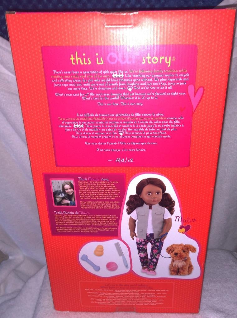 Our Generation Malia and Pet Poodle 18" Doll New