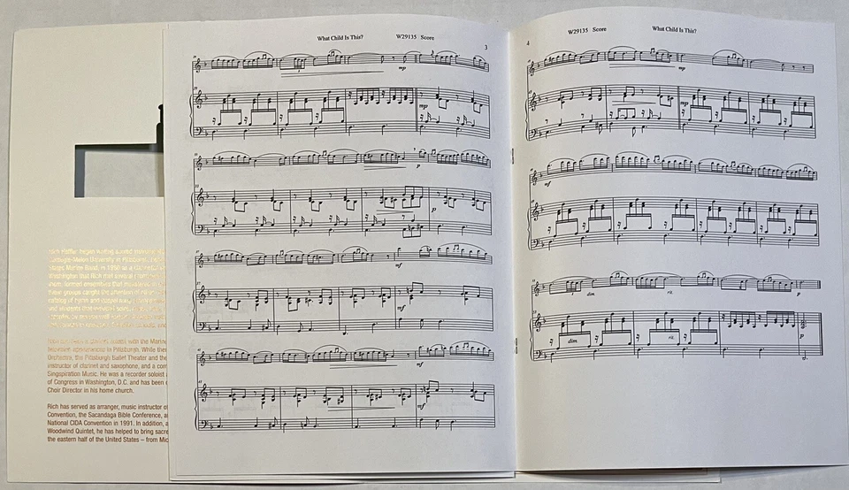 What Child is This? Rich Heffler Advanced Oboe Piano Sheet Music W29135OB NEW - Image 3 of 4