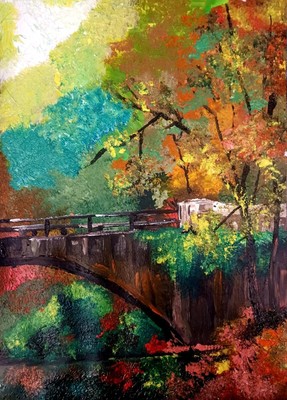 Acryl Gemälde ''GOLDENE STUNDE'' der talentierten Künstlerin Anne-Marie