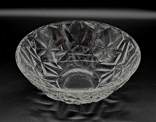Vintage Tiffany & Co. Rock Cut Faceted Crystal Clear Bowl 9" Acid Etch Hallmark - Picture 5 of 16