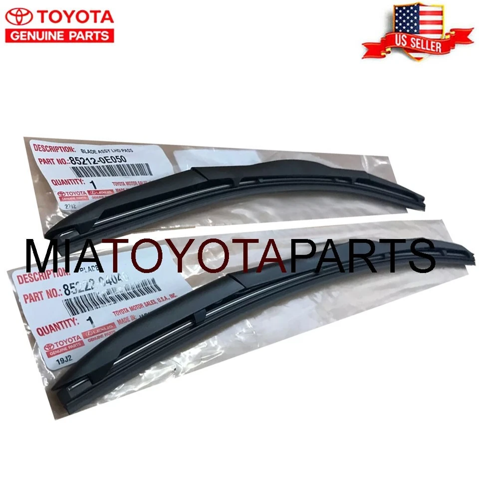 Genuine Toyota 2015-2025 Tacoma Front Wiper Blades Set 85212-0E050 85222-04040 - Изображение 2 из 4
