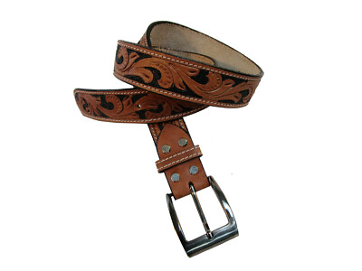 HEAVY DUTY WORK MENS LEATHER BELT 
