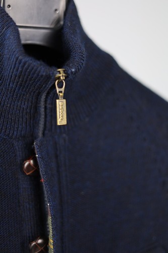 Rare Barbour To Ki To Wool Knit Jumper 1/2 Zip Sweater Tokito size XL - Picture 5 of 9