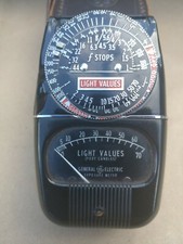 Vintage 1946 General Electric GE Exposure Light Meter 8DW58Y4  Leather Case
