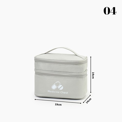Double-layer Family First Aid Kit Portable Outdoor Storage Bag Travel Pill Case - Picture 9 of 32