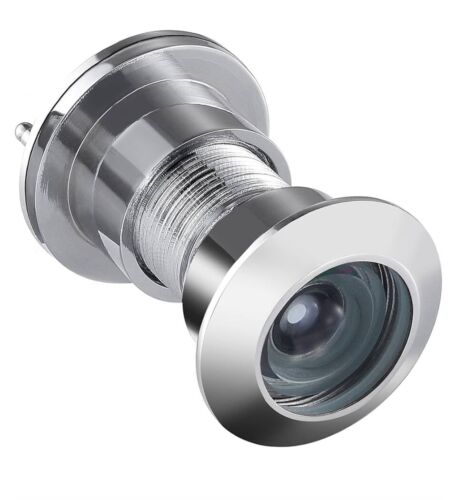Earl Diamond Chrome 220-Degree Large Door Viewer Security Peek Peephole