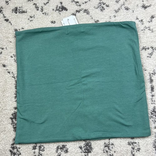 NWT TopShop Green Ruched Top Bandeau Tube Top size 8 Cropped - Picture 7 of 7