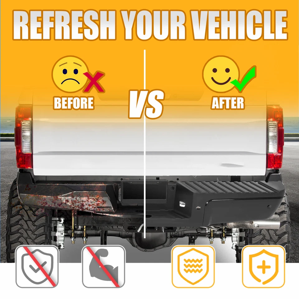 Parachoques trasero para Ford F-250 F-350 F-450 Super Duty 08-2016 con orificios de sensor Foto 4 de 4