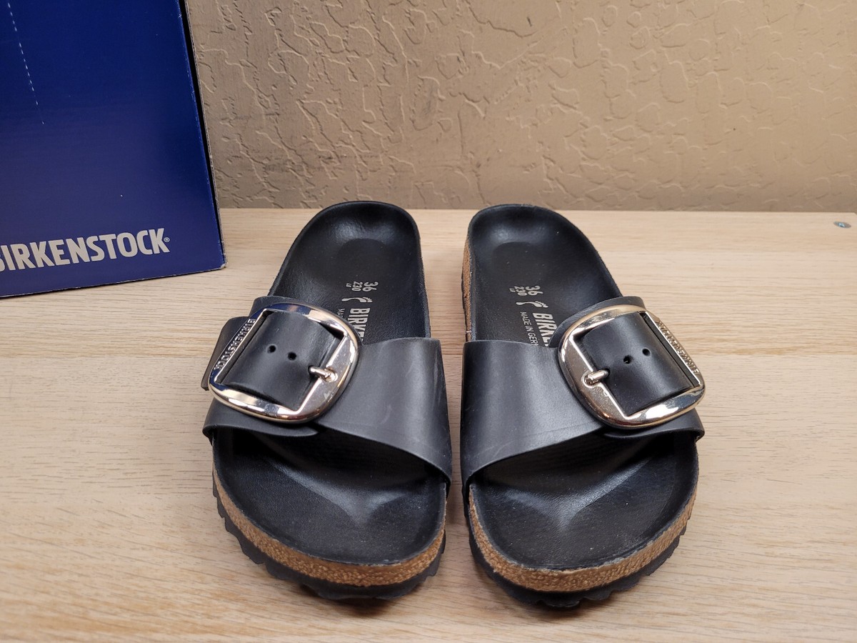 Birkenstock Madrid Big Buckle Black Womens 36 EU Size 5 US