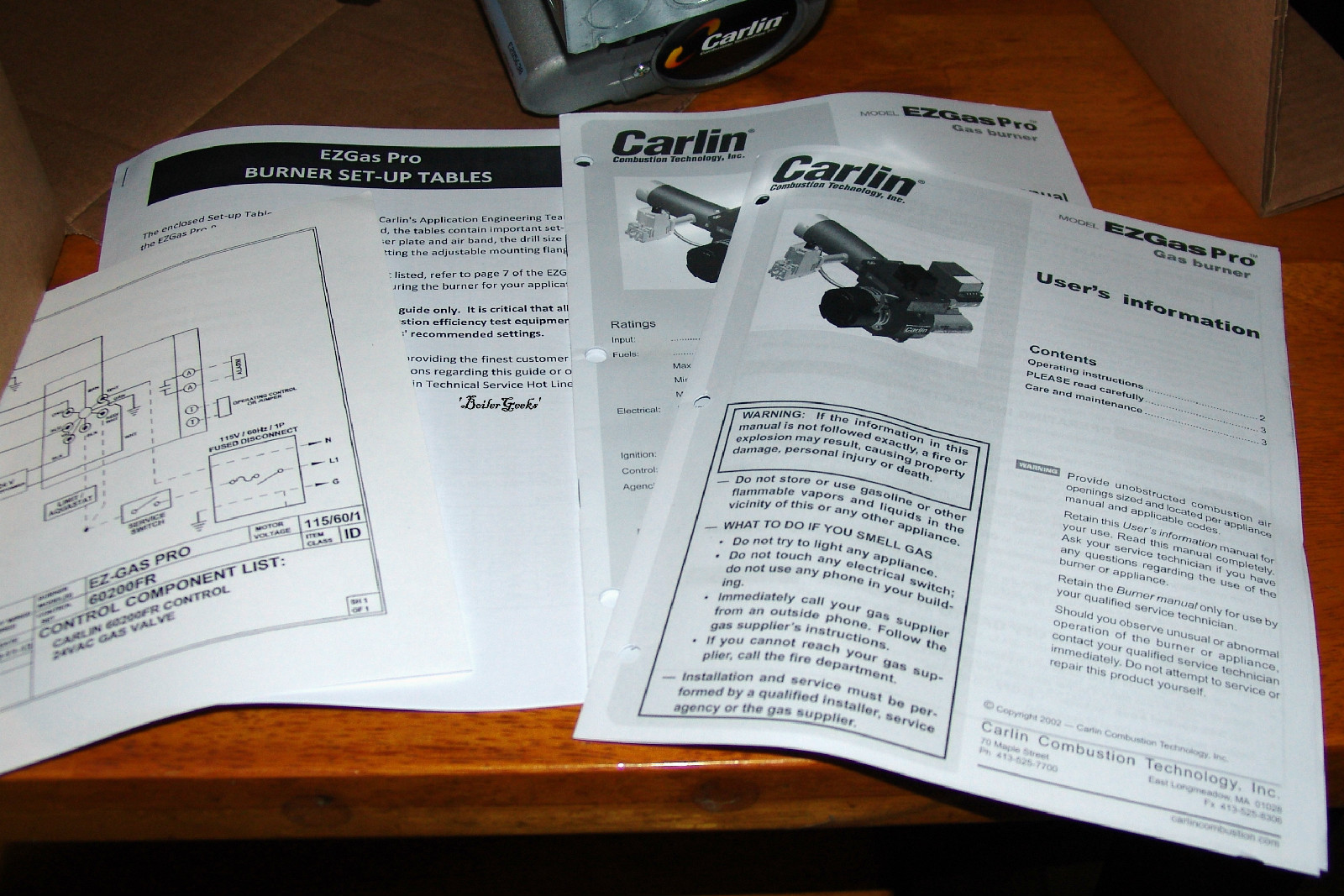 CARLIN EZPRO OIL to GAS CONVERSION BURNER (factory sealed box) eBay