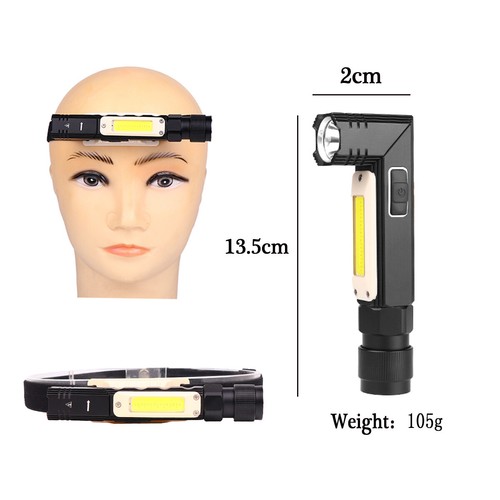 Linterna de trabajo magnética recargable USB LED COB antorcha faro camping - Imagen 10 de 12
