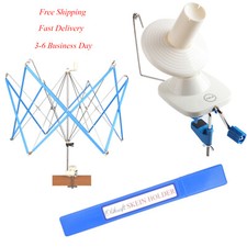 Olikraft Yarn Ball Winder and Umbrella Swift with Skein Holder Basic Combo Set