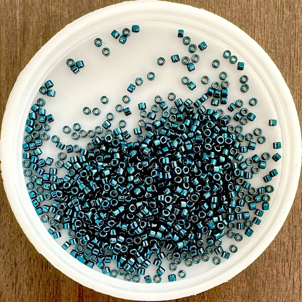 11/0 MIYUKI Seed Beads, Delica, Nickle Plated Dye Dark Teal (DB0459) (DB459), 5g