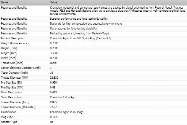 6 New Champion Industrial Spark Plugs Set for 1917 PAIGE MODEL 6-51 — 第 3/4 张图片