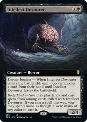 Near Mint, English - 4 x MTG Intellect Devourer - Extended Art Commander Legends