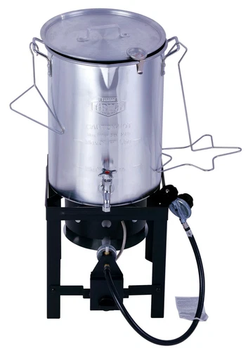 30 Qt Turkey Deep Fryer Kit Grill Steamer Stock Pot Propane LP Outdoor 