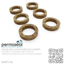 CORK SPARK PLUG GASKETS 6 CYL 132 & 138 GREY MOTOR [HOLDEN FX-FJ-FE-FC-FB-EK-EJ]