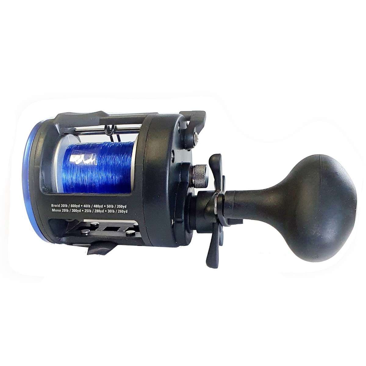 Multiplikator-Rolle Für Bootsangeln – Mit Wasserwaage, Für Trolling, 25 Pfund Linie, Inkl. 2 Sabiki Rigs