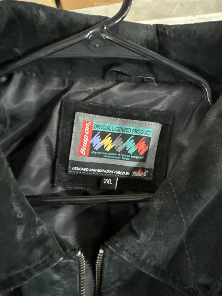 Snap-On инструменты черная замша кожаная куртка 1920-х 2008 издание 2XL - Изображение 3 из 3