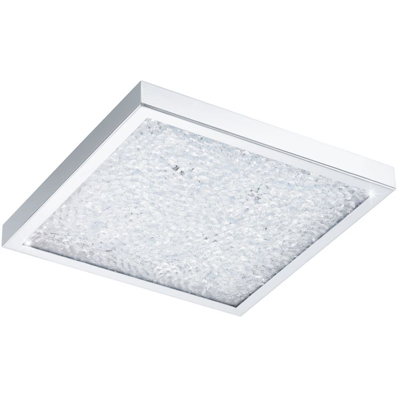 Modern LED Ceiling Light 16W Square Chrome GL0962 | eBay