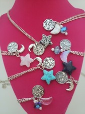 Brand New Zodiac Sun Moon And Star Charm Necklaces - 7 Available