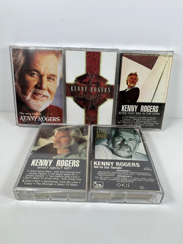 Classic Country Cassette Tapes Lot 5 Kenny Rogers Vintage 1983-1997) Christmas Foto 2 de 4
