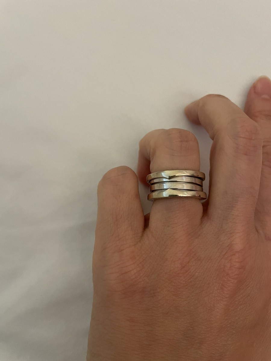 $3160Retailed Bvlgari B.zero1 Ring 18K White Gold Size- 51 $3160Retailed Bvlgari B.zero1 Ring 18K White Gold Size- 51