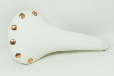 NOS SAN MARCO REGAL WHITE VINTAGE RACING ROAD BIKE BICYCLE SADDLE