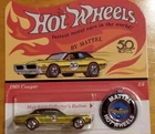 1968 Gold Cougar Hot Wheels 50th Anniversary Redlines w/ Collector Button