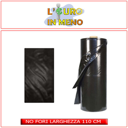 TELO PACCIAMATURA FORATO NO FORI 110CM FILM POLIETILENE COPERTURA ANTI ERBA ORTO - Foto 2 di 7
