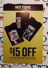 Hot Topic 2021 Dragon Ball Z DBZ Danganronpa Promotional Coupon Postcard