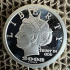 2008 NORFED $20 Liberty 1 oz .999 Fine Silver Evansville RCO 10th Anniversary HM