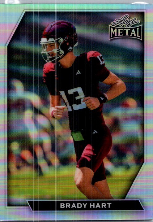 Brady Hart 2026 Leaf Metal Football Silver Base Card /12