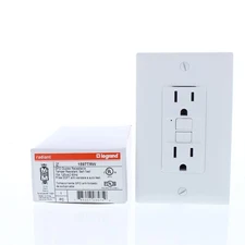 P&S 1597TRW White 15A Self-Testing Tamper Resistant GFCI Receptacle Outlet 5-15R