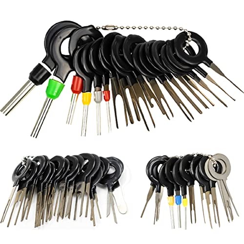  52PCs Terminal Removal Tool Kit Depinning Tool Electrical 52 Pcs Multicolored