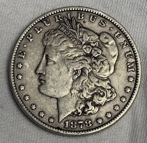 VF 1878-P Morgan Silver Dollar (all original), U.S. Very Fine