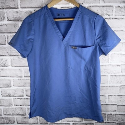 Figs Catarina One Pocket Scrub Top Blue Size Extra Small XS