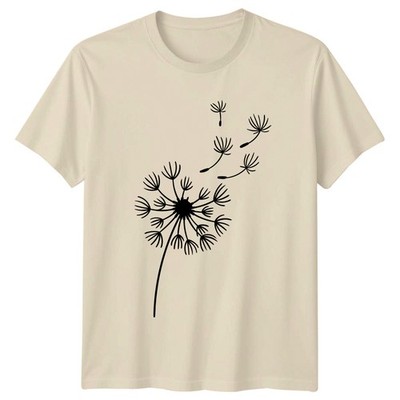 Löwenzahn blasende Samen T-Shirt Wildblumen Natur Geschenk für Sie und Ihn