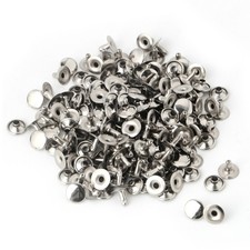 100x Double Cap Rivet Tubular Metal Leather Craft Repairs Studs Punk Decor