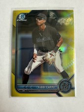 2022 Bowman Chrome - Prospects Yiddi Cappe #BCP-248 Yellow Refractor /75 (RC)