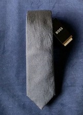 HUGO BOSS BLACK LABEL SILK TIE BLUE MADE IN ITALY 50532851-NWT