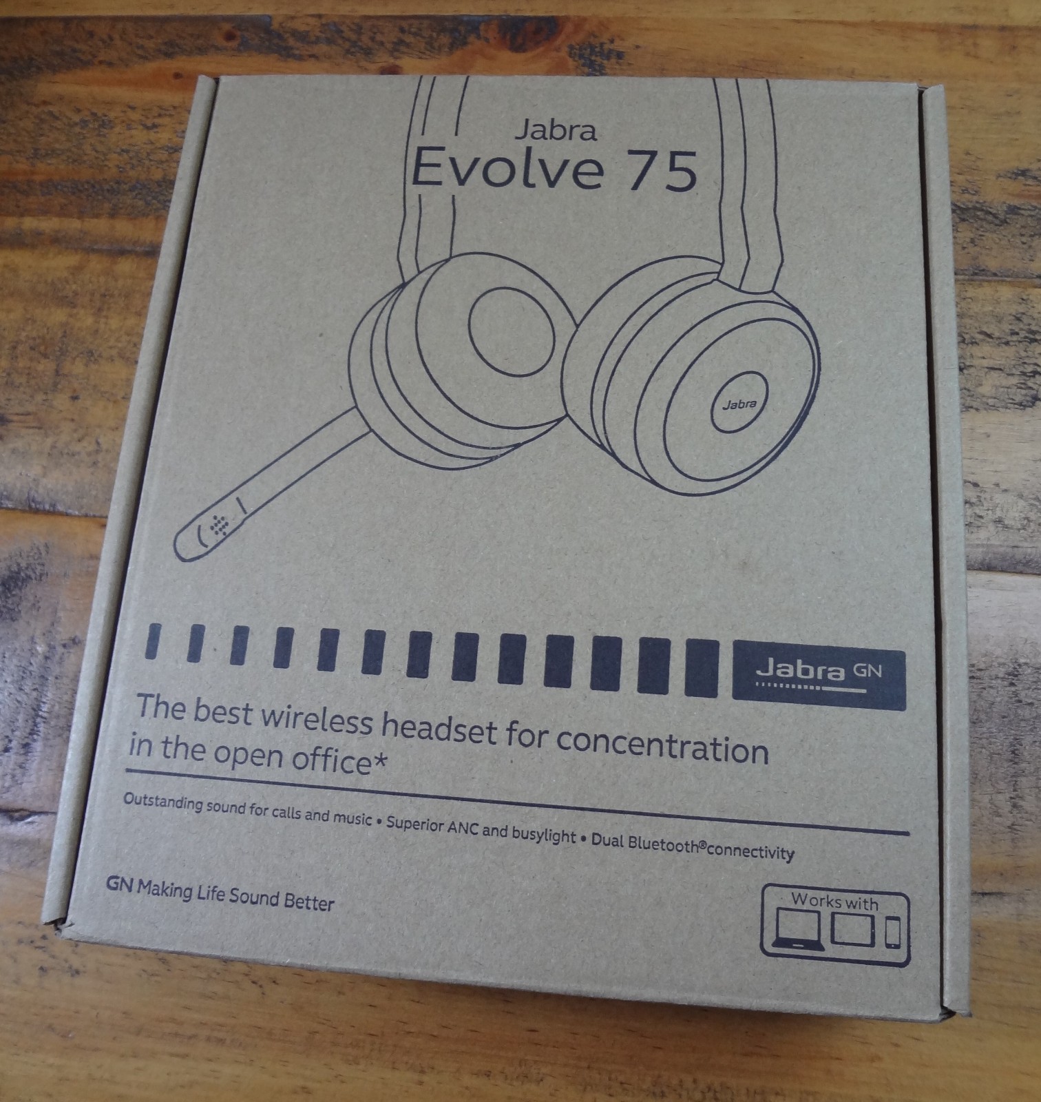 JABRA Evolve 75 SE WIRELESS UC Stereo Headset | On-Ear | Link 380 | 7599-848-109
