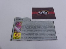 Vintage 1987 G.I. Joe Sea Slug File Card Hasbro ARAH Sea Ray Navigator