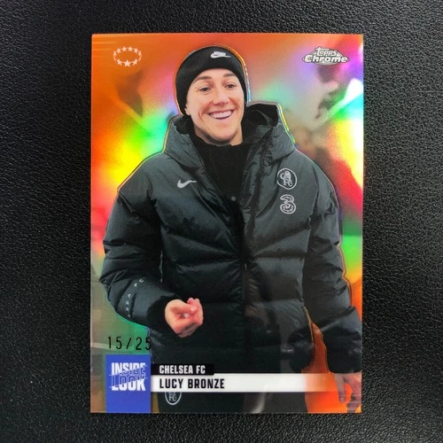 2025-26 Topps Chrome UEFA Women's Inside Look Lucy Bronze Orange Refractor /25