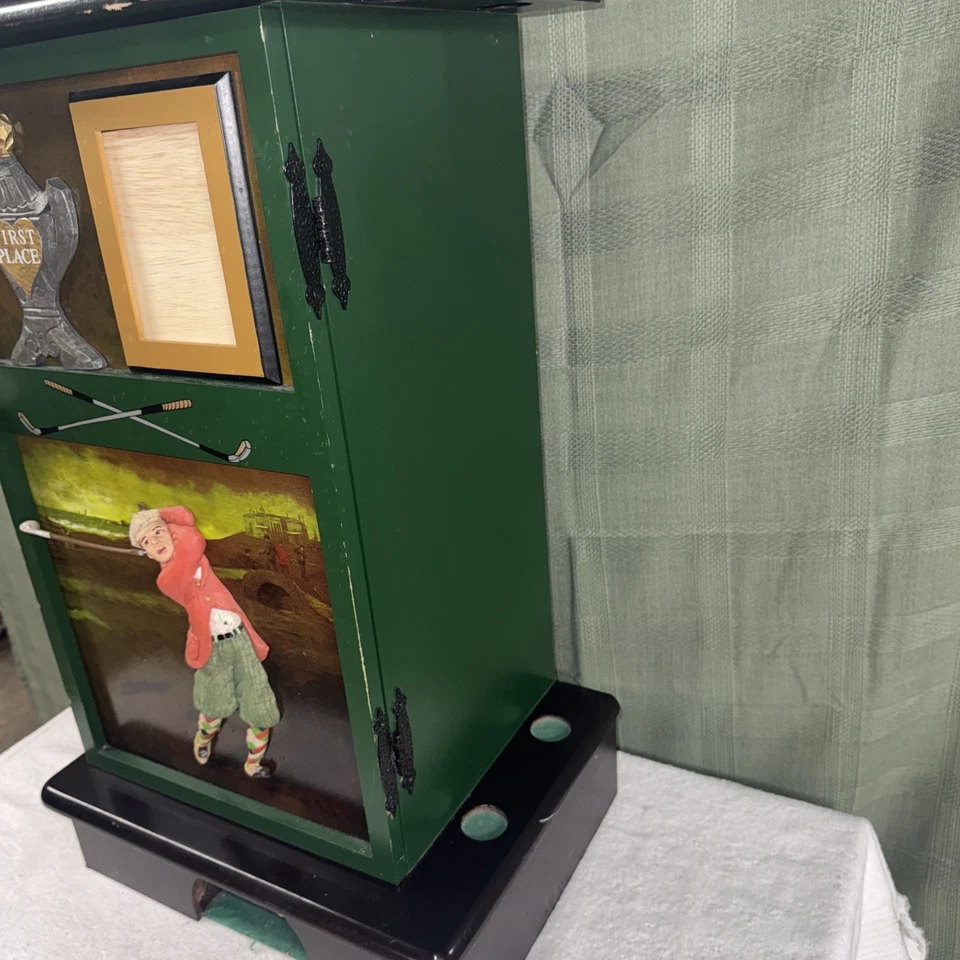 GABINETE Powell GOLF Motivo Acento con Agujero de Colocación Incorporado Mesa Lateral Marco de Fotos Foto 3 de 4