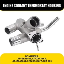 Engine Coolant Thermostat Housing Assembly Fit for 11-19  Ford Lincoln 3.7L 3.5L