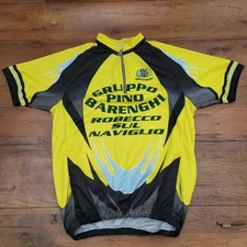 Bergamo Mens XL Cycling Jersey 20" P2P Bike Pockets Vintage Italy