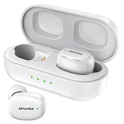 AWEI Bluetooth 5.1 T13 Pro TWS-Kopfhörer + Dockingstation, Weiß